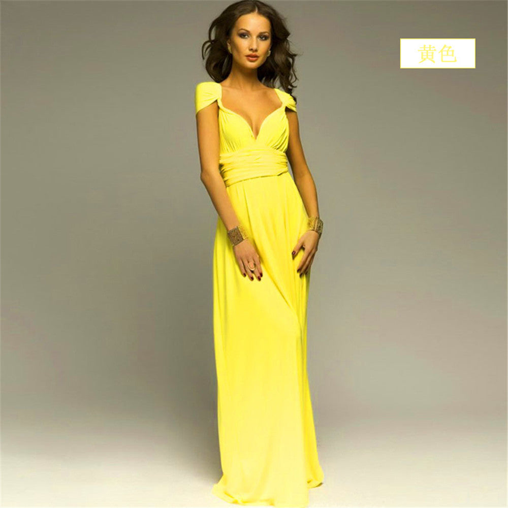 Women Multi Way Wrap Long Dress Bridesmaid Dress Evening Dress.