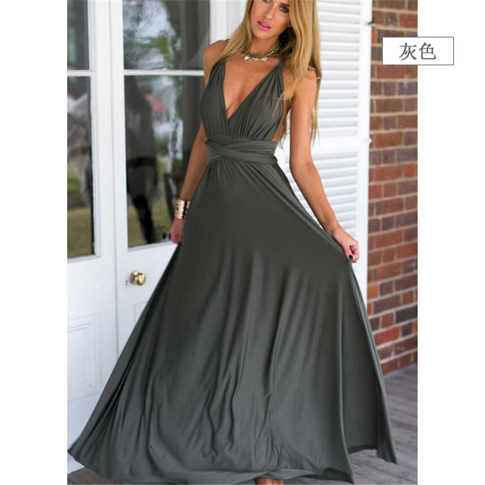 Women Multi Way Wrap Long Dress Bridesmaid Dress Evening Dress.