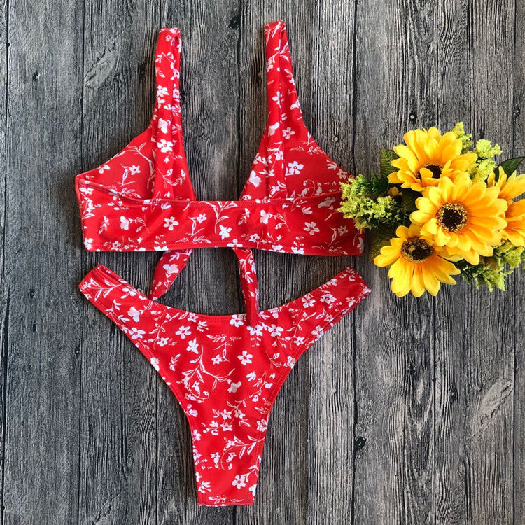 Floral Knot Bikini Set Swimsuit Beach Wear