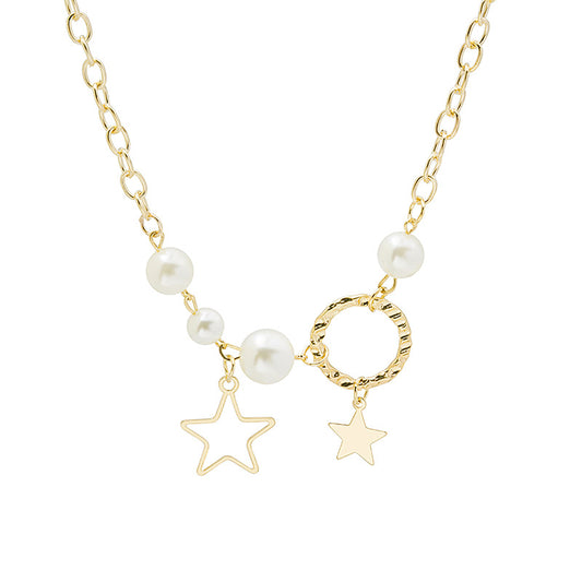 Stars Pearl Decor Necklace