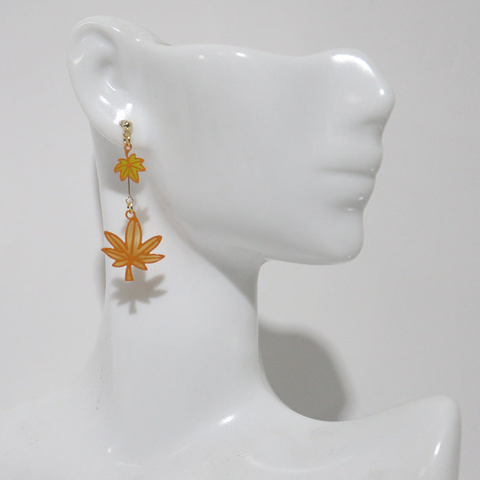 Maple Leaves Design Earrings/Clip on Earrings