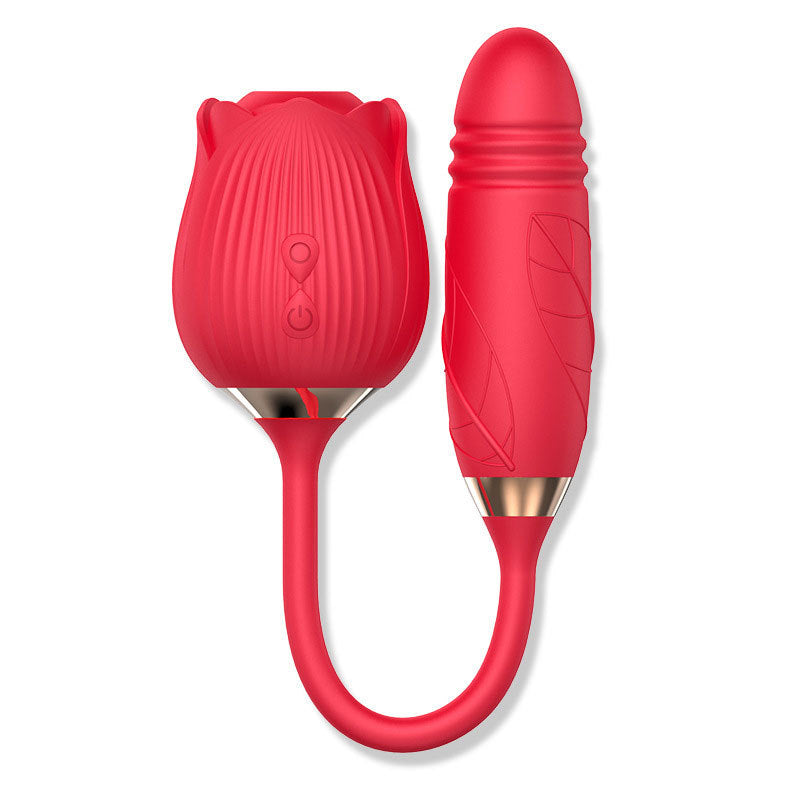 Rose Double Clitoral Stimulator and Suction Massager Vibrator - M I I X A S