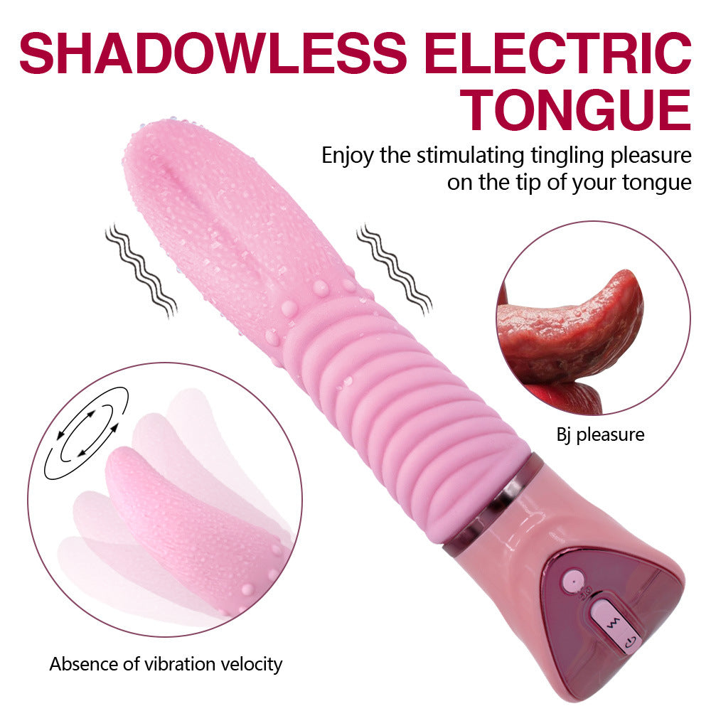 Heating Electric Tongue Clitoral Stimulator Vibrator Massager - M I I X A S