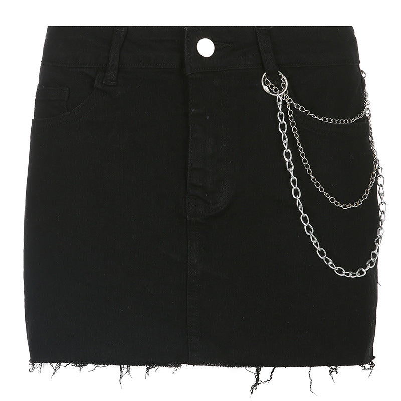 Women Denim Low Waist Mini Short Skirt