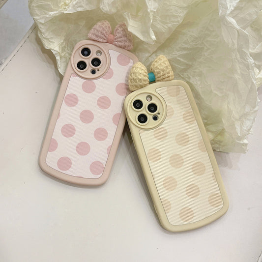 Dots Print 3D Bow Tie iPhone Cases