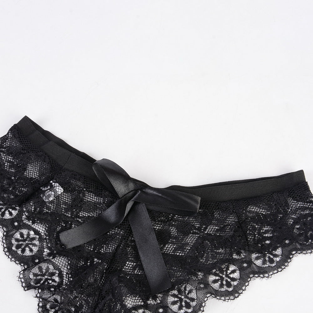 Women Floral Lace Thong Ribbon - M I I X A S