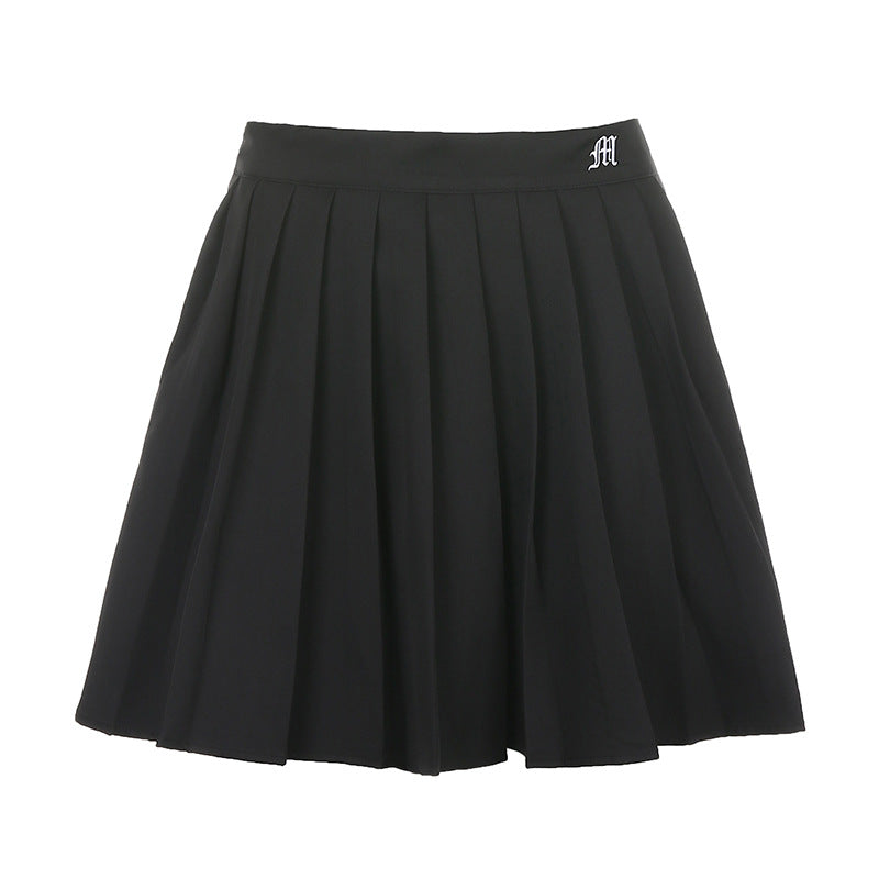 Pleated High Waist Short Skirt Women