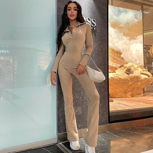 Collar V-neck Jumpsuit Women