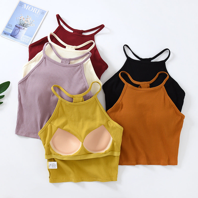 Built-In Bra Knit Tank Top - M I I X A S