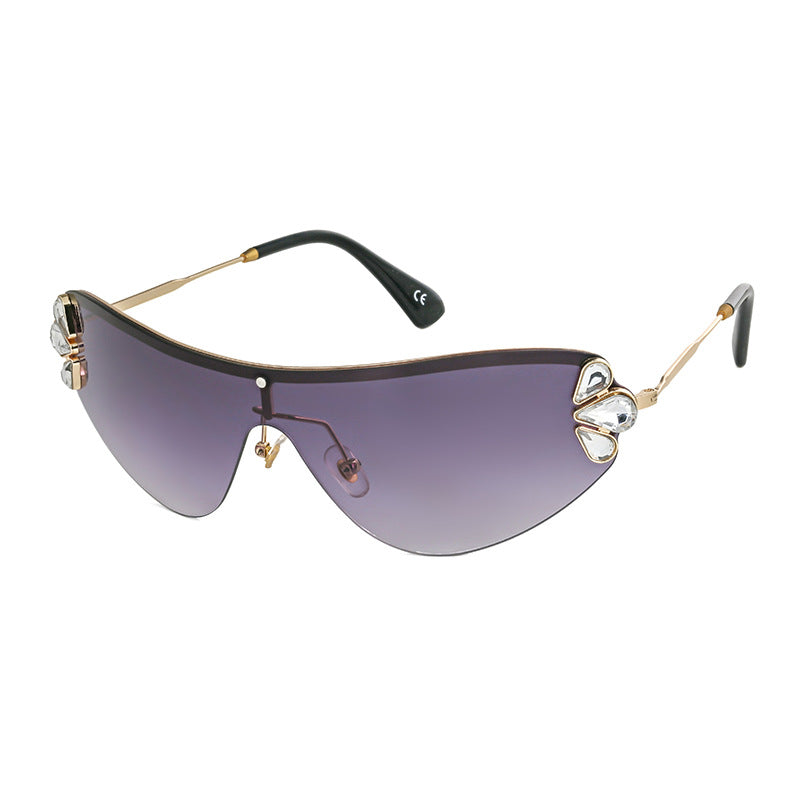 Half-frame Diamond Sunglasses