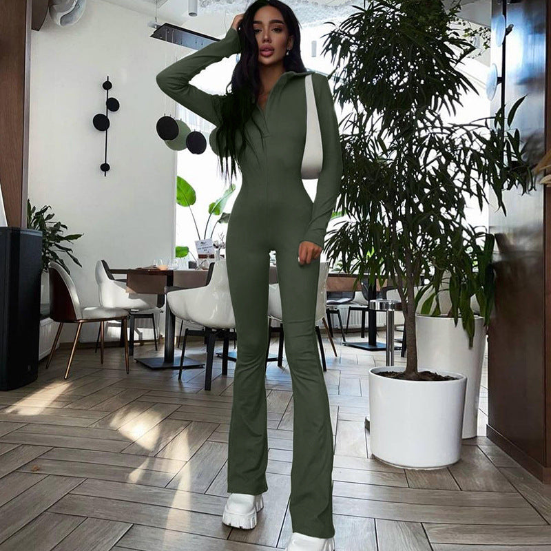 Collar V-neck Jumpsuit Women