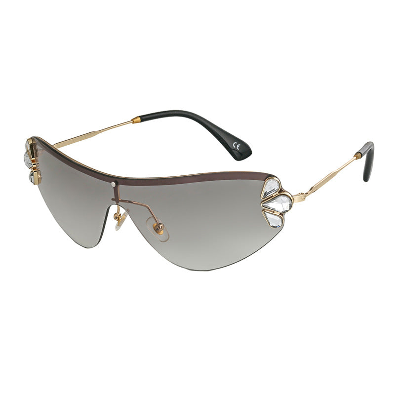 Half-frame Diamond Sunglasses