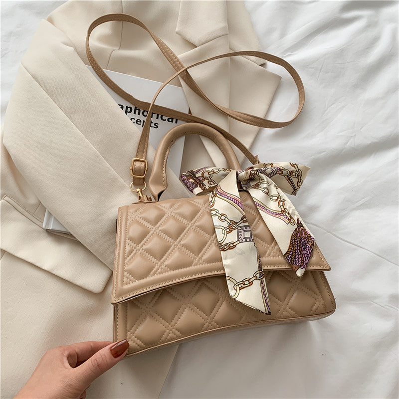 Ribbon Bow Top Handle Crossbody Tote Bag - M I I X A S