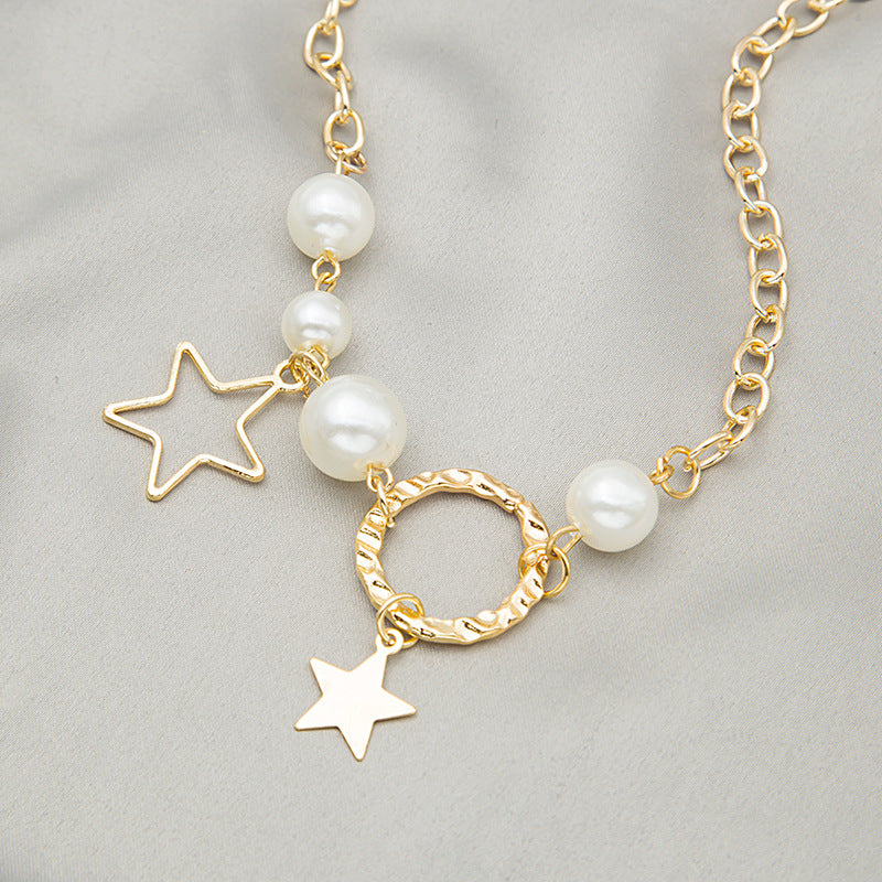 Stars Pearl Decor Necklace