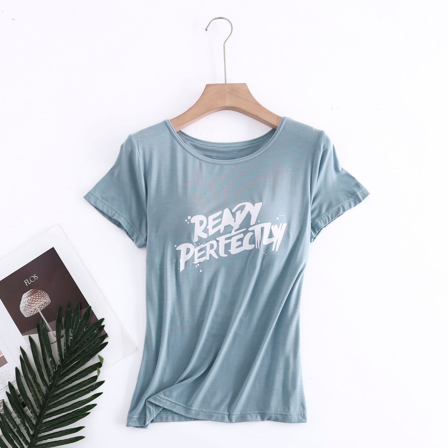 Slogan Built-In Padded Bra T-Shirts - M I I X A S