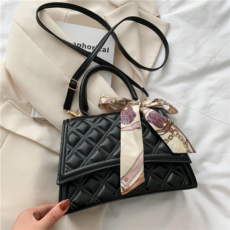 Ribbon Bow Top Handle Crossbody Tote Bag - M I I X A S