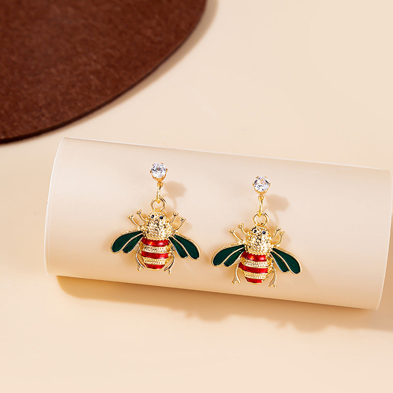 Bee Design Stud Earrings