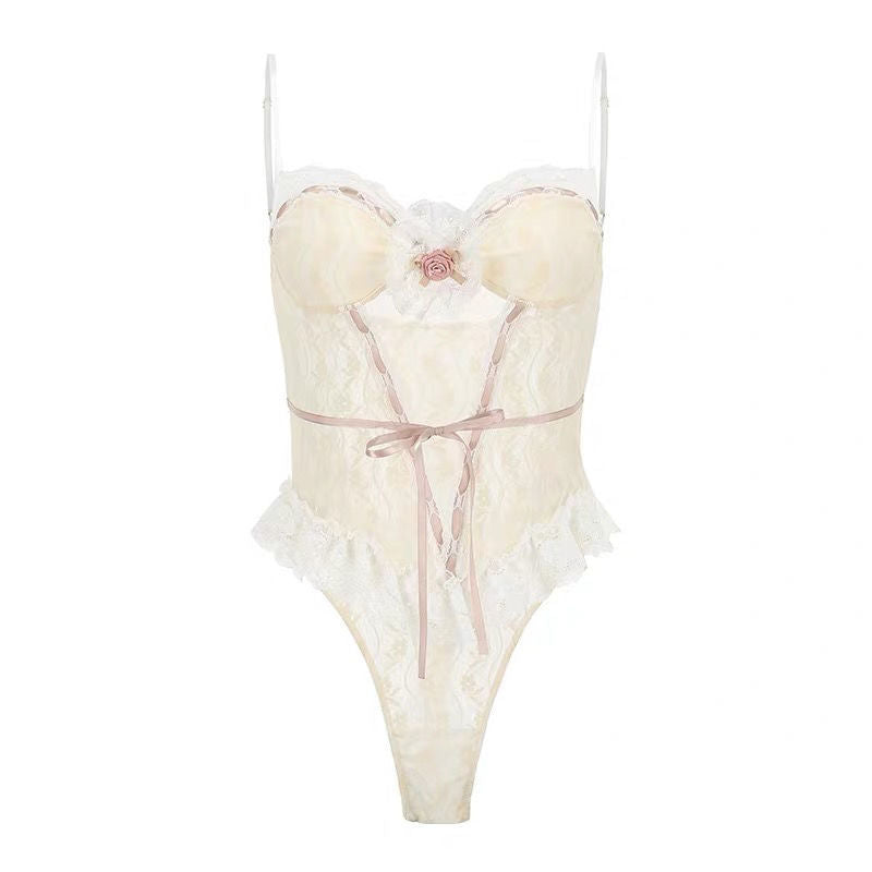 Floral Lace Lingerie Bodysuit - M I I X A S