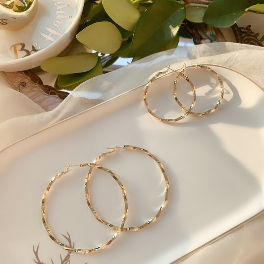 Round Circle Hoop Earrings