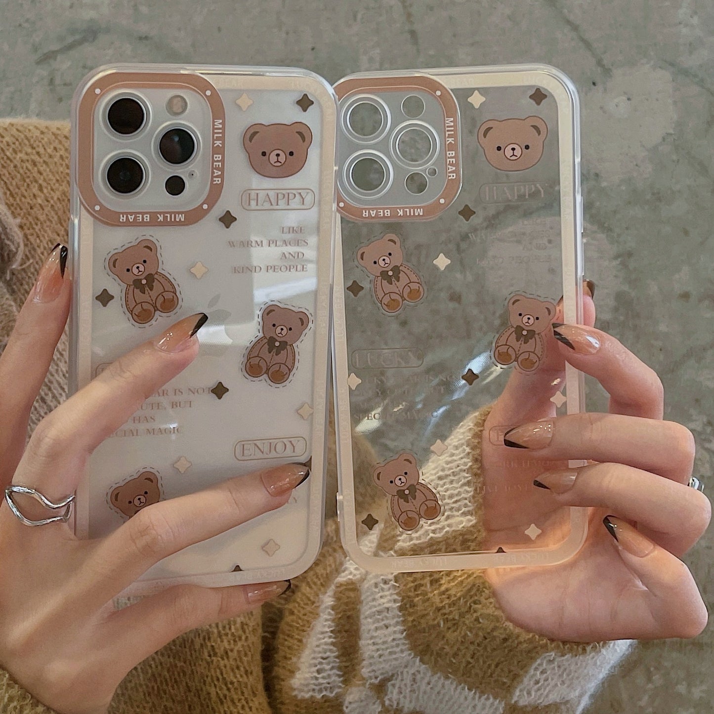 Cute Teddy Soft iPhone Cases