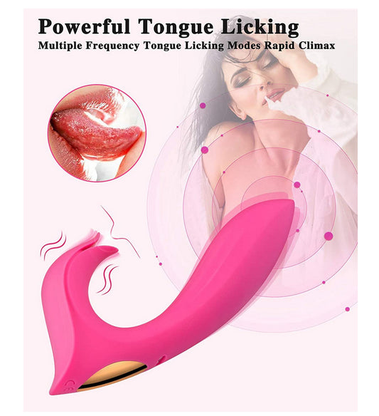 Rechargeable Clitoral Licking G-Spot Stimulation Vibrator