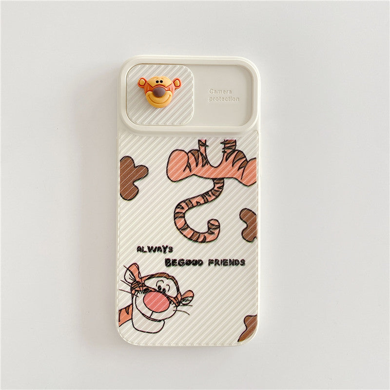 Cute Cartoon Winnie The Pooh Tigger Camera Protection IPhone Cases