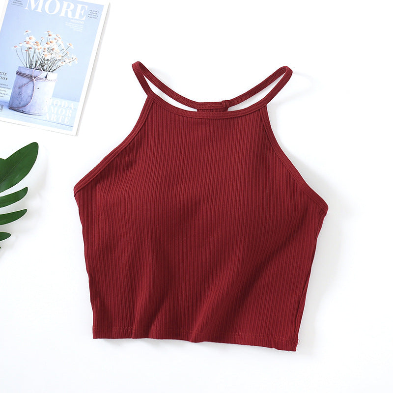 Built-In Bra Knit Tank Top - M I I X A S