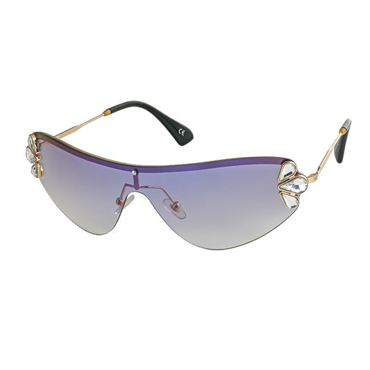 Half-frame Diamond Sunglasses