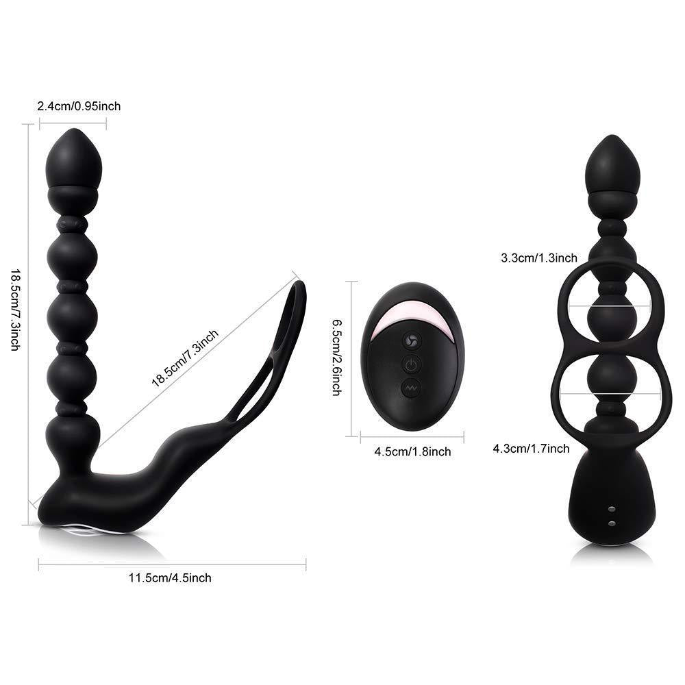 Men/Couple Butt Beads Self-Heating Anal Vibrator Prostate Massager - M I I X A S