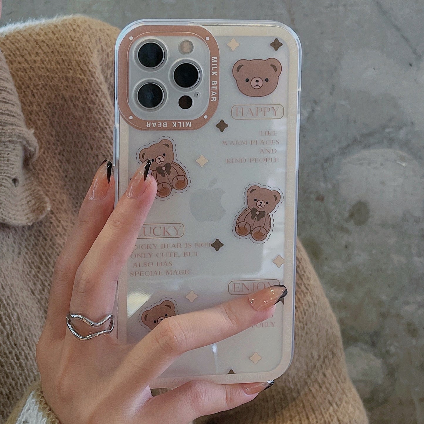 Cute Teddy Soft iPhone Cases