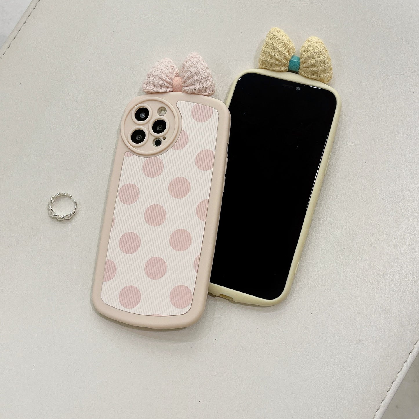 Dots Print 3D Bow Tie iPhone Cases