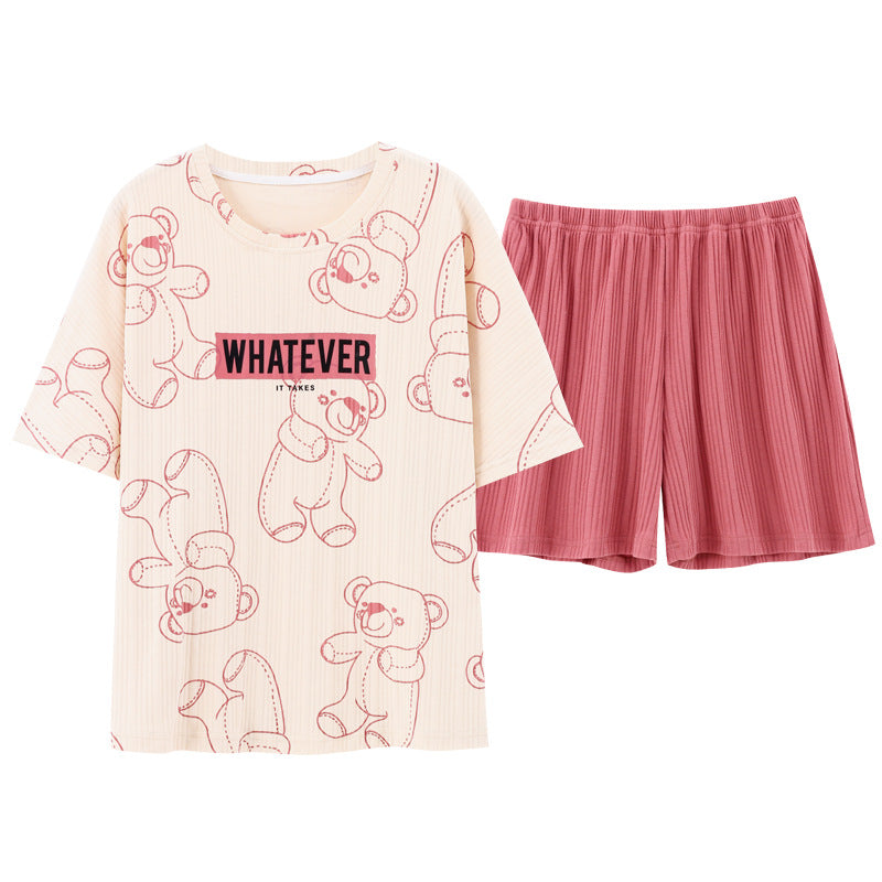 Cute Short Sleeve Pyjamas Set - M I I X A S