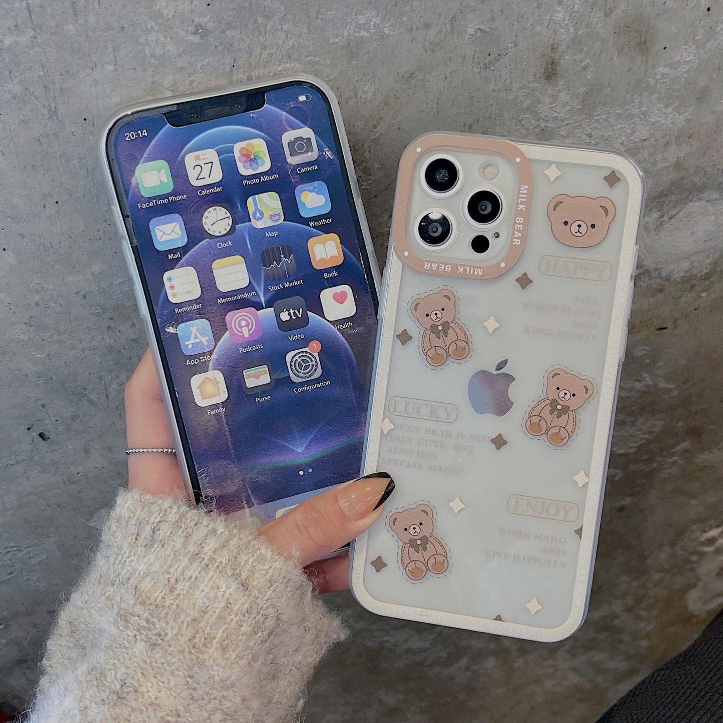 Cute Teddy Soft iPhone Cases