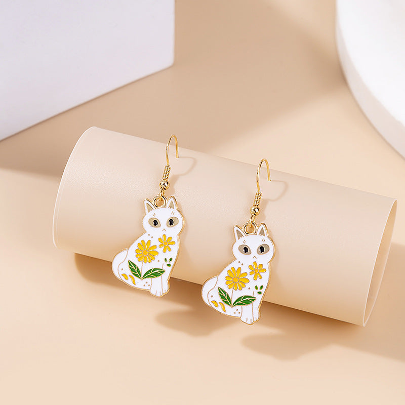 Oil Drop Colorful Cartoon Series Stud Earrings