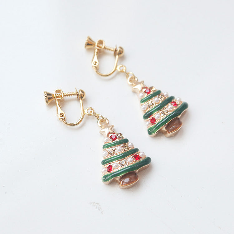 Christmas Tree Decor Earrings/Clip On Earrings