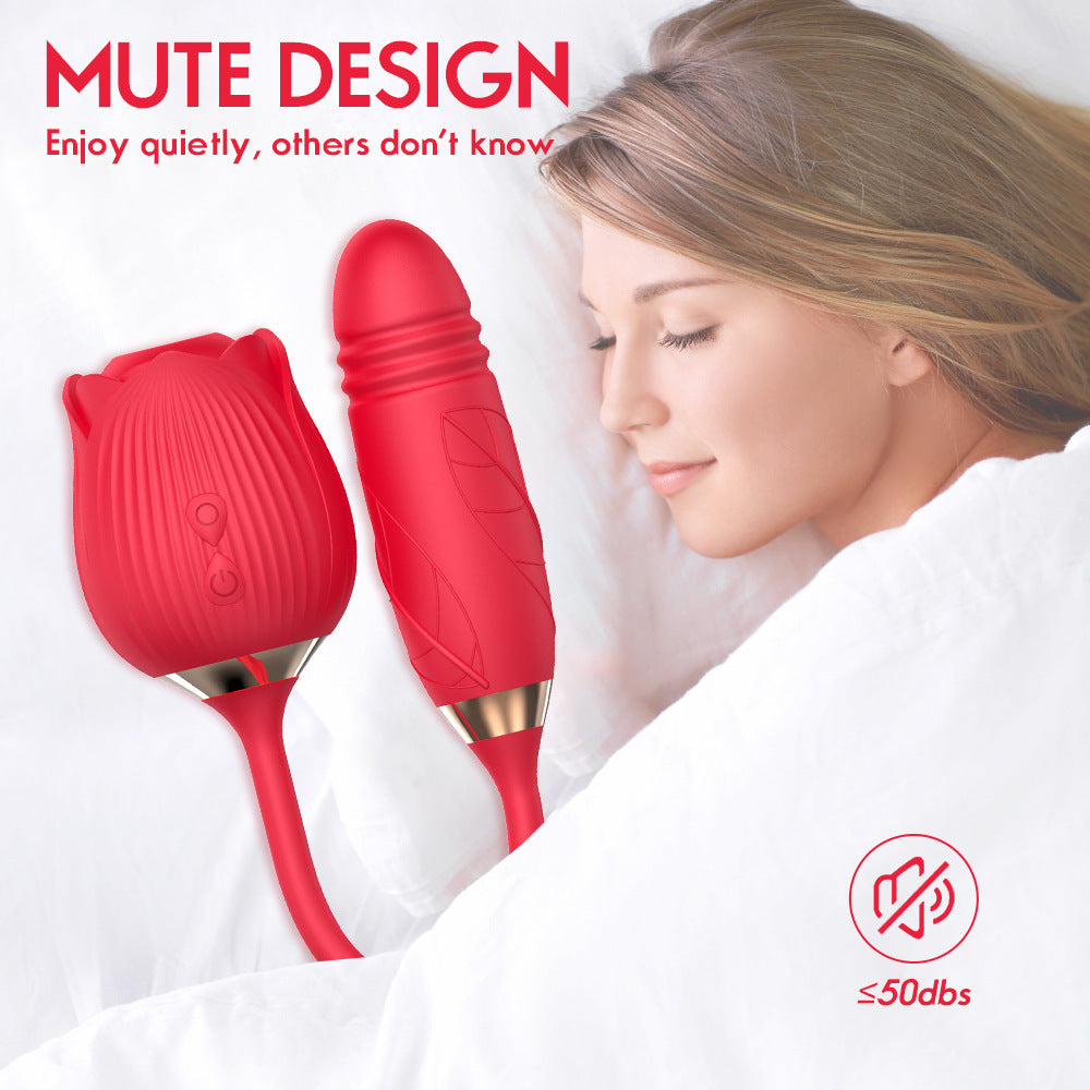 Rose Double Clitoral Stimulator and Suction Massager Vibrator - M I I X A S