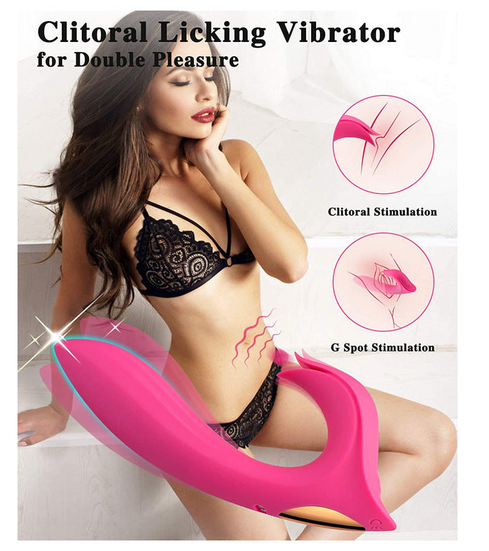 Rechargeable Clitoral Licking G-Spot Stimulation Vibrator