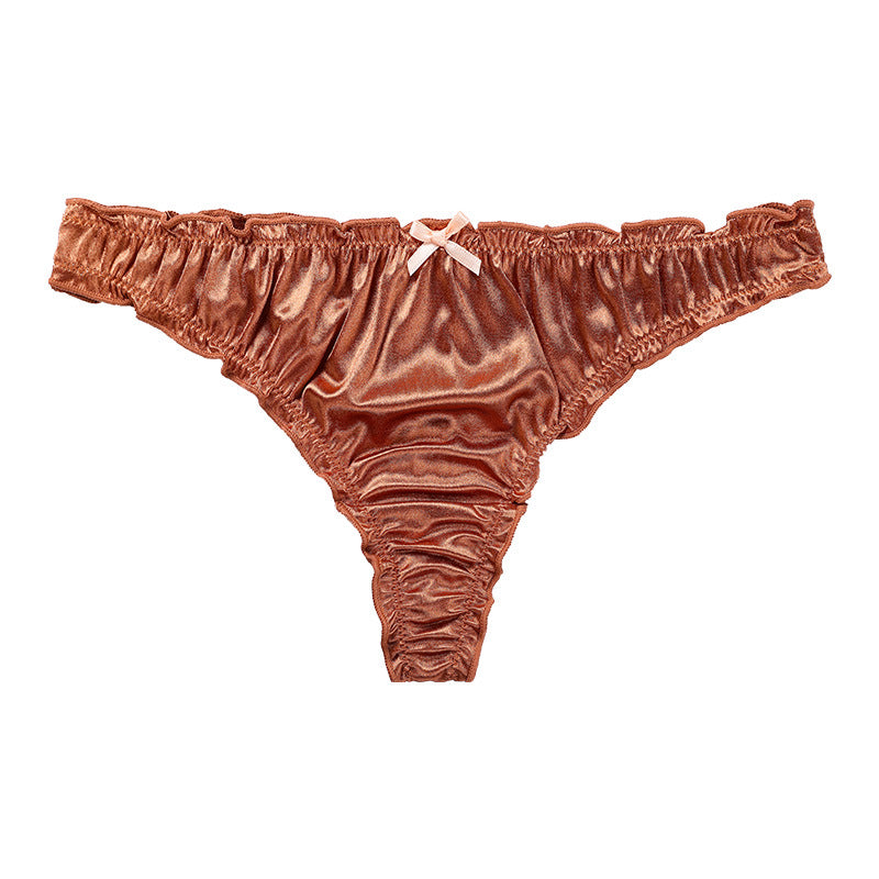 Lettuce Trim Satin Panty - M I I X A S