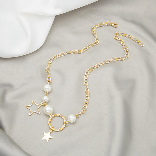 Stars Pearl Decor Necklace