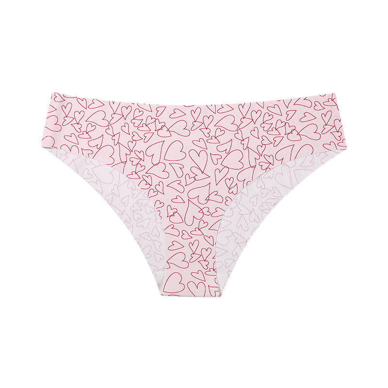 Heart Print Seamless Panties - M I I X A S