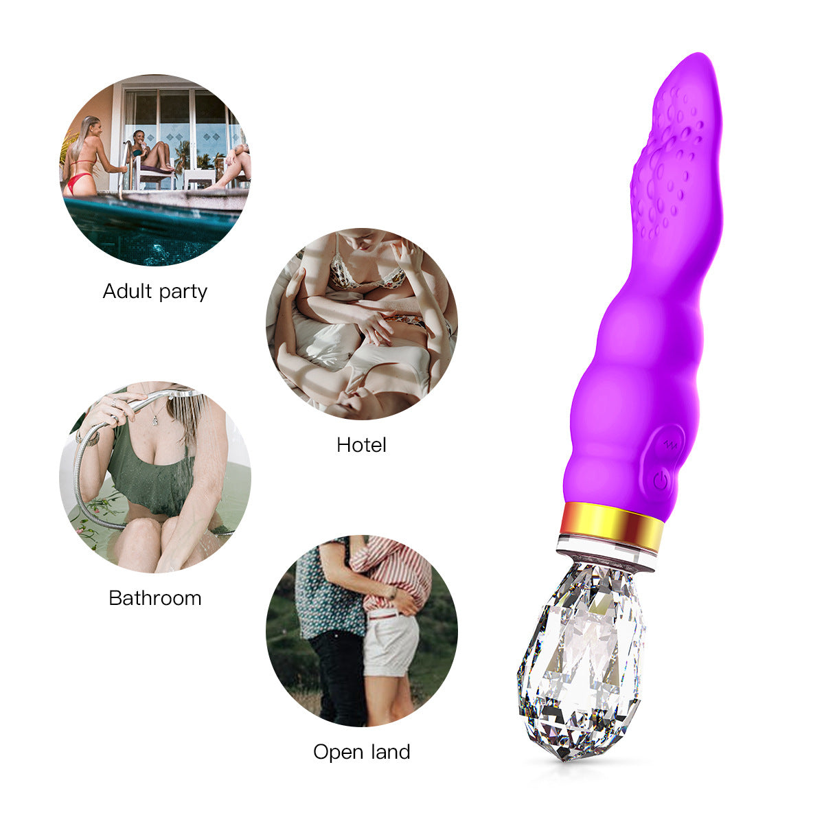 Color Light Licking Vibrator Massager - M I I X A S