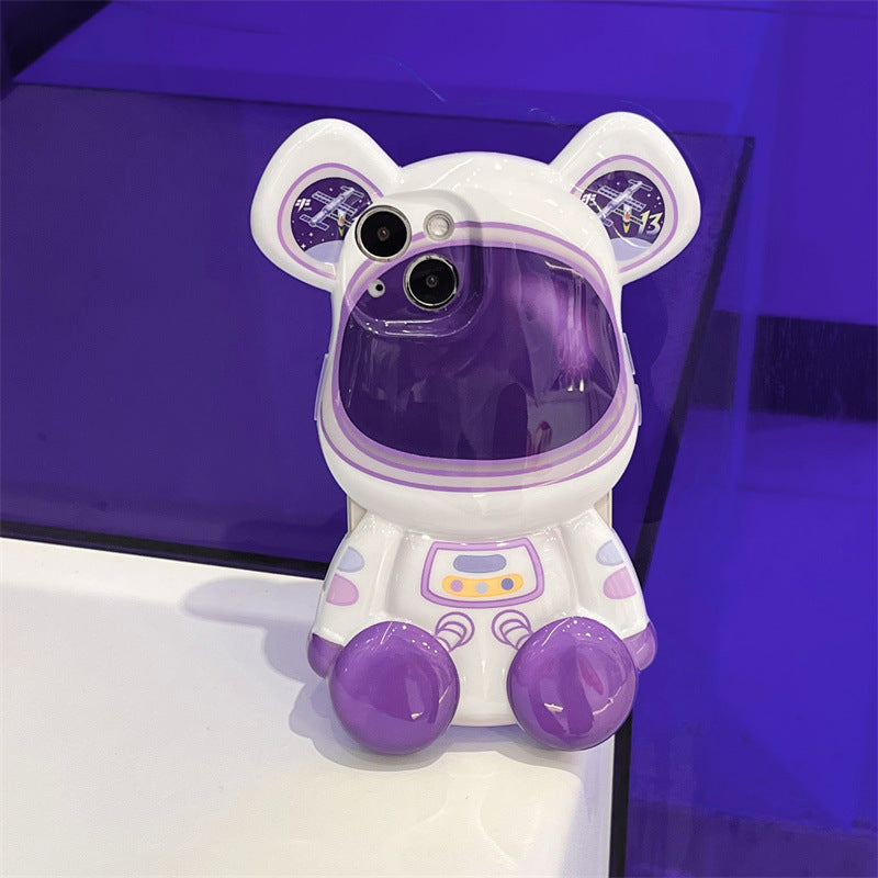 Cartoon Astronaut Teddy Bear iPhone Cases