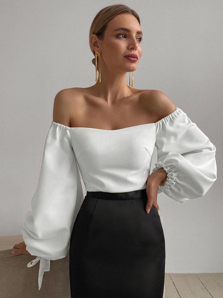 Puff Sleeve Off Shoulder Top Shirts