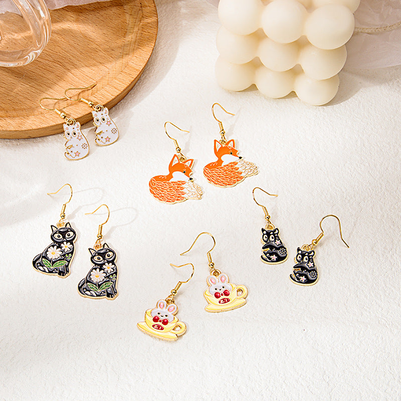 Cute Cartoon Animals Stud Earrings