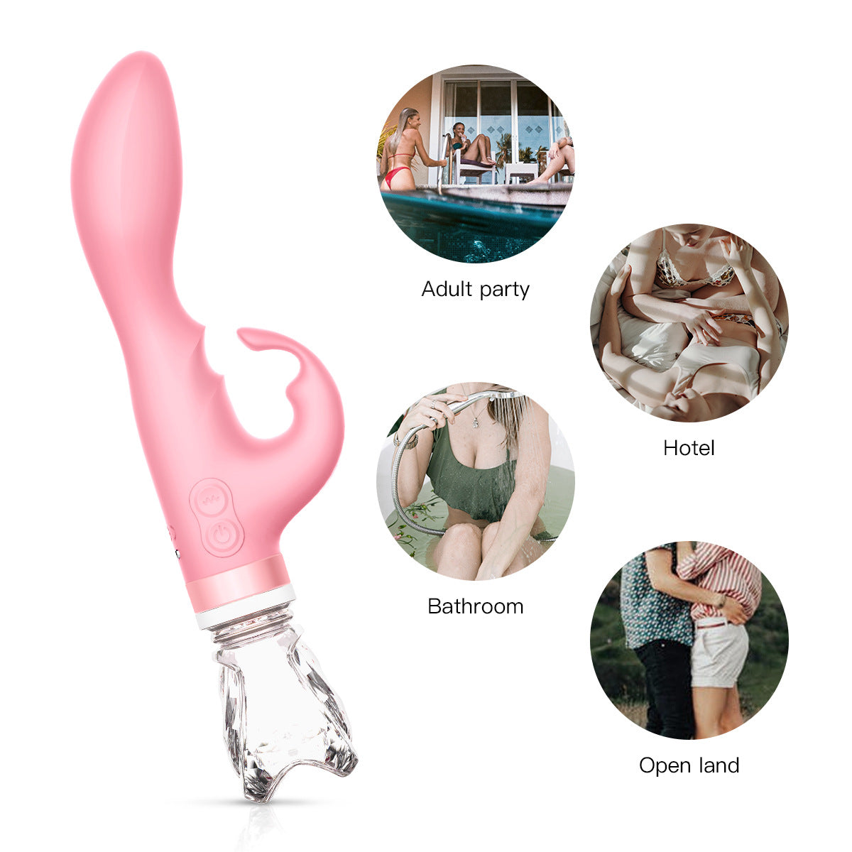 Color Light Clitoral Stimulator Massager G-Spot Vibrator - M I I X A S