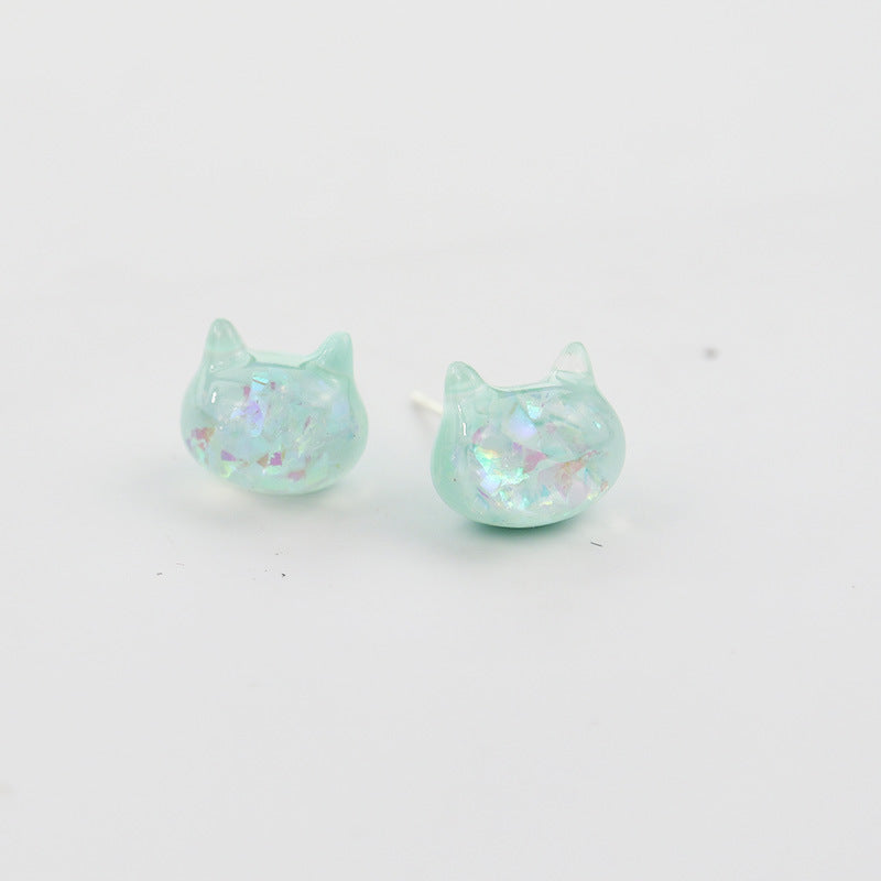 Cat Pearl Double Sided Earrings