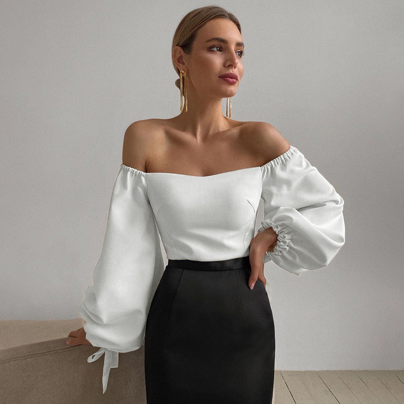 Puff Sleeve Off Shoulder Top Shirts