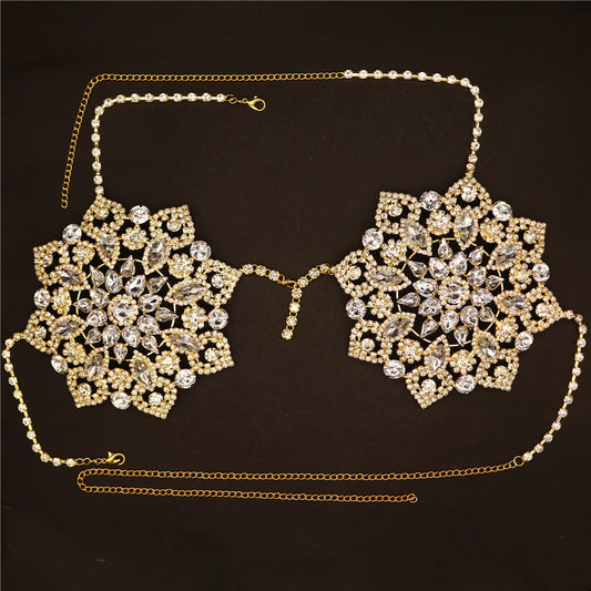 Rhinestone Crystal Body Bra Chain