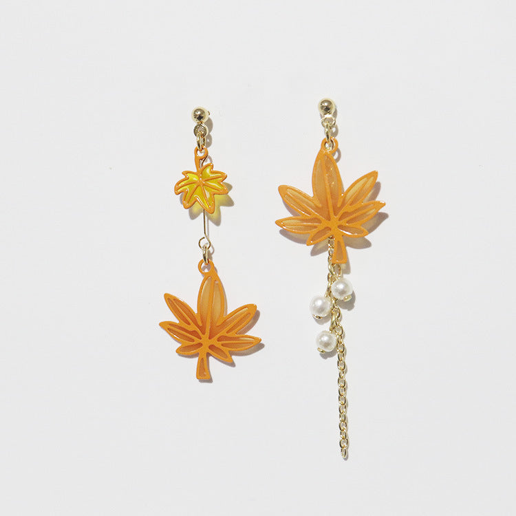 Maple Leaves Design Earrings/Clip on Earrings