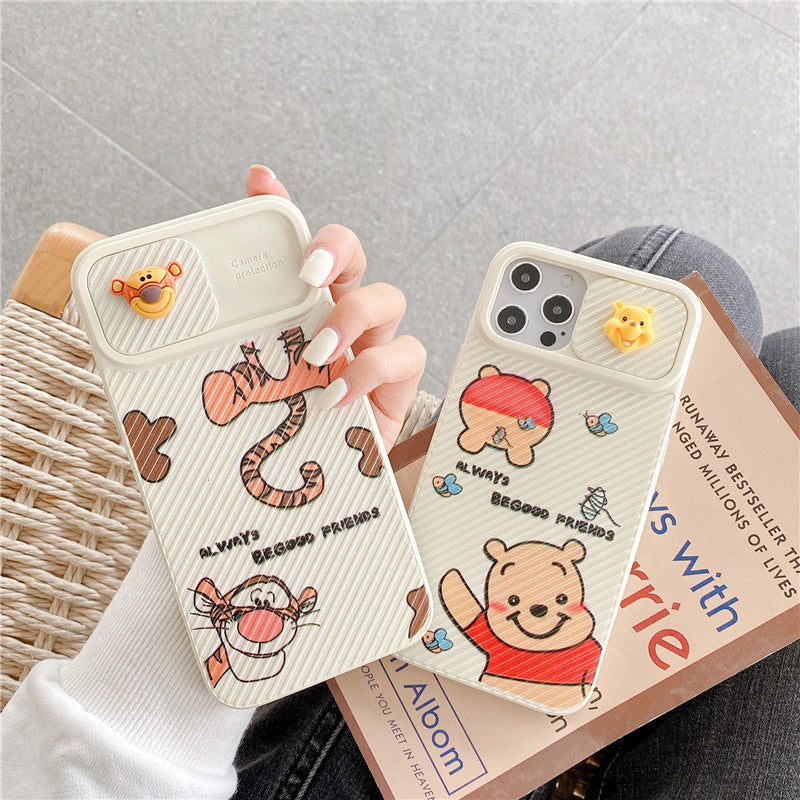 Cute Cartoon Winnie The Pooh Tigger Camera Protection IPhone Cases